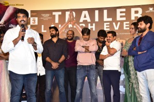 Maa Oori Polimera 2 Trailer Launch attended by Satyam Rajesh, Kamakshi Bhaskarla, Baladitya, Karthikeya, and Harish Shankar