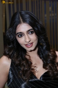 actress Maanasa Choudhary in a sleeveless black dress