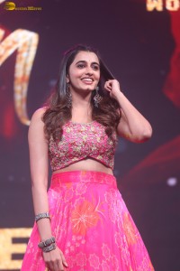 actress Maanasa Choudhary beautiful in a pink lehenga choli dress at a movie event