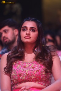 actress Maanasa Choudhary beautiful in a pink lehenga choli dress at a movie event