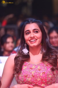 actress Maanasa Choudhary beautiful in a pink lehenga choli dress at a movie event