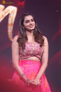 actress Maanasa Choudhary beautiful in a pink lehenga choli dress at a movie event