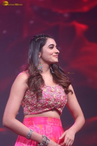actress Maanasa Choudhary beautiful in a pink lehenga choli dress at a movie event
