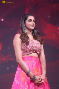 actress Maanasa Choudhary beautiful in a pink lehenga choli dress at a movie event