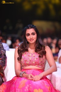 actress Maanasa Choudhary beautiful in a pink lehenga choli dress at a movie event