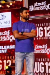 Macherla Niyojakavargam Pre-Release Function attended by Nithin and Krithi Shetty