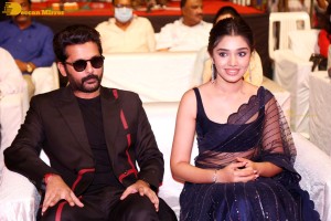 Macherla Niyojakavargam Pre-Release Function attended by Nithin and Krithi Shetty