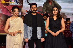 Macherla Niyojakavargam trailer launch attended by Nithin, Catherine Tresa and Krithi Shetty