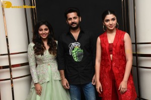 Ra Ra Reddy song launch from the movie Macherla Niyojakavargam lo - attended by Nithin, Anjali and Krithi Shetty
