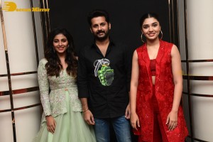 Ra Ra Reddy song launch from the movie Macherla Niyojakavargam lo - attended by Nithin, Anjali and Krithi Shetty