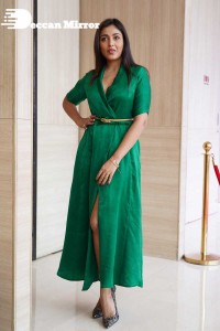 Actress Madhu Shalini photoshoot in a green dress