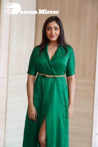Actress Madhu Shalini photoshoot in a green dress