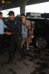 Madhuri Dixit hot looks in a golden polka dot dress