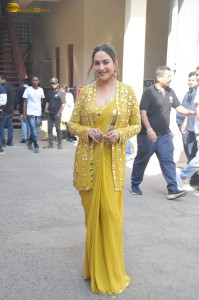 actress Madhuri Dixit gorgeous in a yellow dress