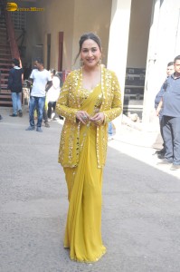 actress Madhuri Dixit gorgeous in a yellow dress