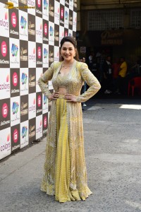 bollywood actress Madhuri Dixit beautiful in a green dress