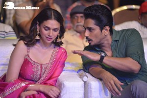 Maha Samudram movie Pre-Release Event attended by Cast Aditi Rao Hydari, Anu Emmanuel, Sharwanand, Siddharth and others.