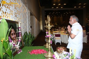 Family and friends including Ram Charan Teja and Upasana Kamineni attend the 12th day rituals of Mahesh Babu's mother Indira Devi