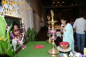 Family and friends including Ram Charan Teja and Upasana Kamineni attend the 12th day rituals of Mahesh Babu's mother Indira Devi