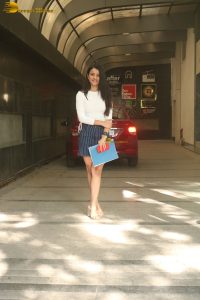 actress mahima makwana beautiful in a denim mini skirt