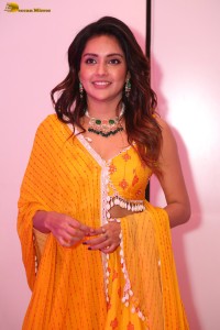 actress Mahima Nambiar cute and sweet looks in a yellow salwar dress