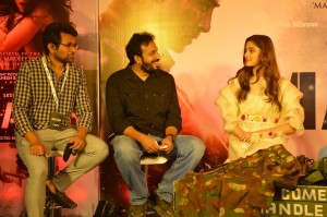 Adavi Sesh, Saiee Manjrekar and Sobhita Dhulipala attend the Teaser Launch Event of their upcoming movie Major