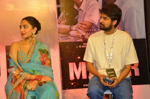 Adavi Sesh, Saiee Manjrekar and Sobhita Dhulipala attend the Teaser Launch Event of their upcoming movie Major
