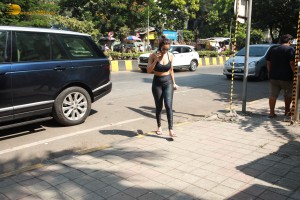 Indian Actress Malaika Arora spotted after her workout on November 5, 2022