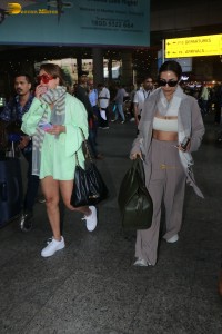 Sisters Malaika Arora and Amrita Arora spotted at mumbai Airport