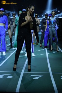 Malaika Arora ramp walk in a black dress