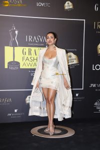 actress Malaika Arora gorgeous in a low neck silver dress