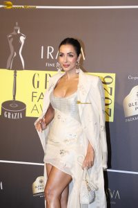 actress Malaika Arora gorgeous in a low neck silver dress