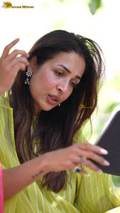 actress malaika arora stunning in a green dress at environment event