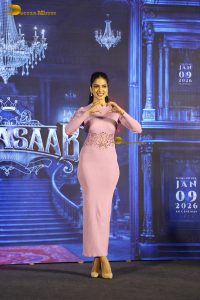 actress Malavika Mohanan gorgeous in a pink dress at an event
