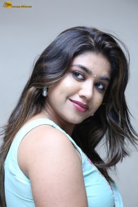 actress Malavika Satheesan cute in a light blue salwar dress