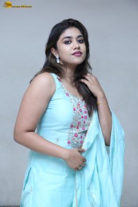 actress Malavika Satheesan cute in a light blue salwar dress