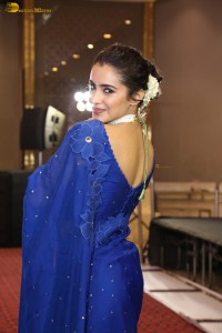 actress Malvika Sharma beautiful in a blue saree