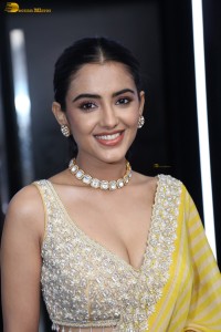 actress Malvika Sharma stunning in a yellow saree