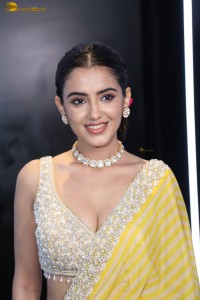 actress Malvika Sharma stunning in a yellow saree