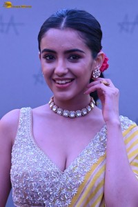 actress Malvika Sharma stunning in a yellow saree