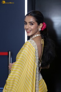 actress Malvika Sharma stunning in a yellow saree