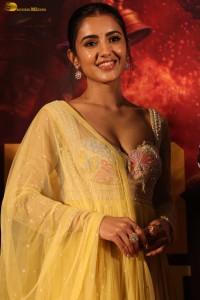 actress Malvika Sharma stunningly beautiful in a yellow salwar dress