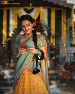 actress malvika sharma cute looks in a traditional dress