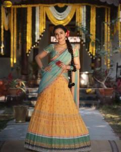 actress malvika sharma cute looks in a traditional dress