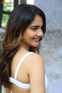 actress Malvi Malhotra in a noodle strap blouse and white saree