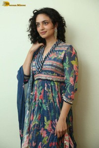 Actress malvika nair photoshoot in salwar dress and curly hair