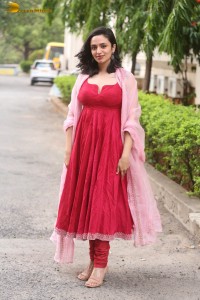 indian actress malvika nair cute looks in a red dress