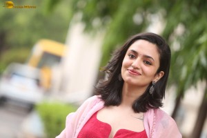 indian actress malvika nair cute looks in a red dress