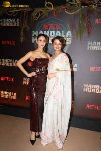 Mandala Murders Trailer Launch attended by Vaani Kapoor, Surveen Chawla, and others