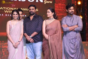 Mangalavaram Pre-Release Function attended by Payal Rajput, Ajay Bhupathi, Dil Raju, Nimmagadda Prasad, and Allu Arjun